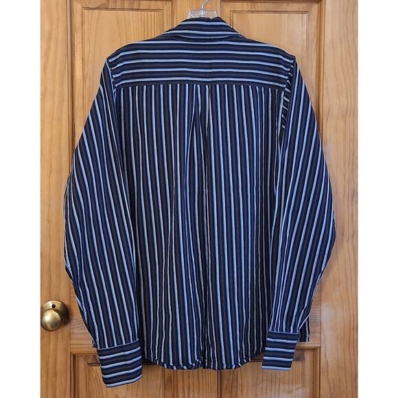 Bonfire Snowboarding Company Shirt Men's Large Striped Cotton Twill Sportswear - Picture 6 of 9